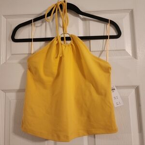 Abercrombie and Fitch Keyring Halter Top NWT Yellow L